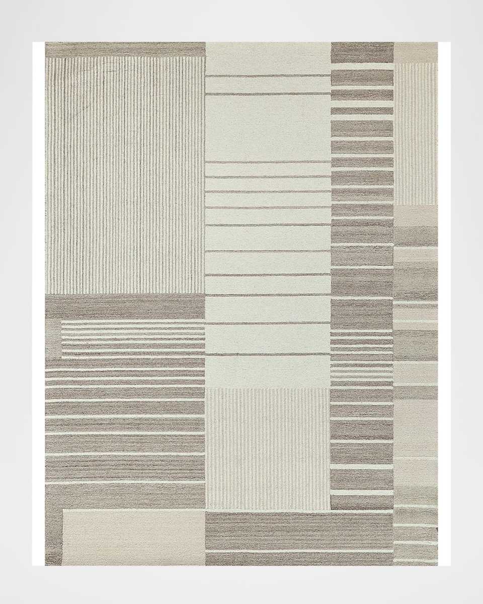 Castine Hand-Tufted Beige Rug, 6' x 9'